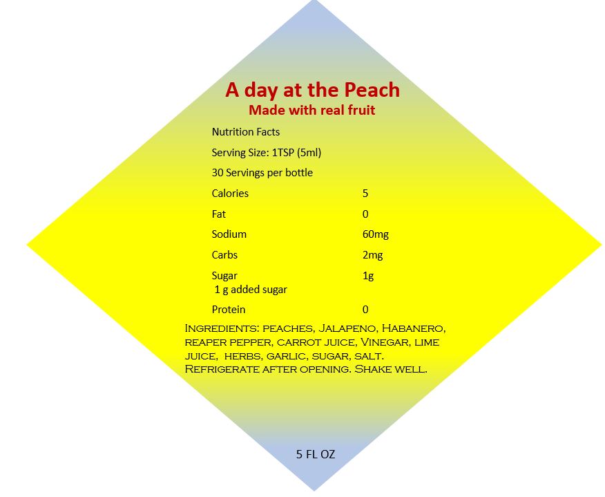 A Day at the Peach fruit infused sauce